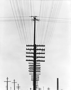 Telegraafdraden, Mexico, 1925
